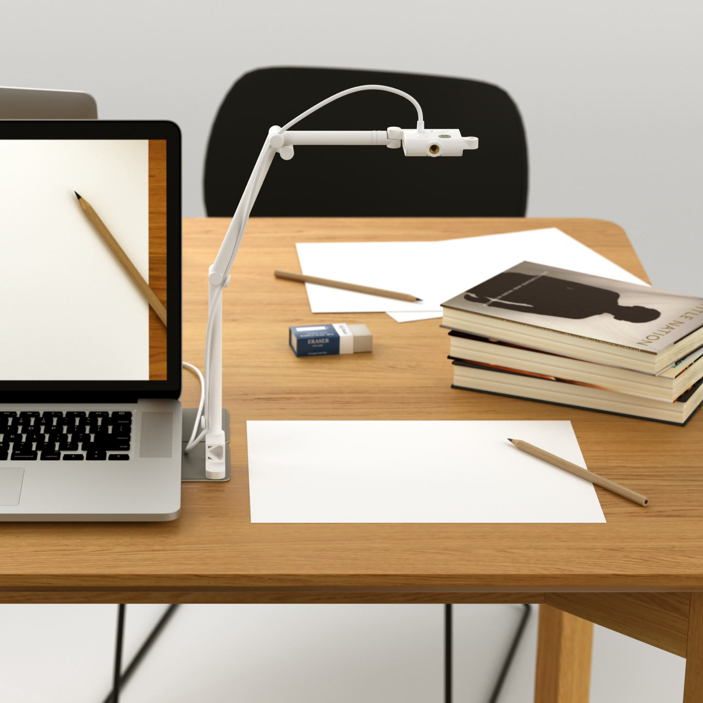 OKIOCAM S Plus 5MP USB Document Camera with OKIOPoint Smart Visual Pointer, 19440p
