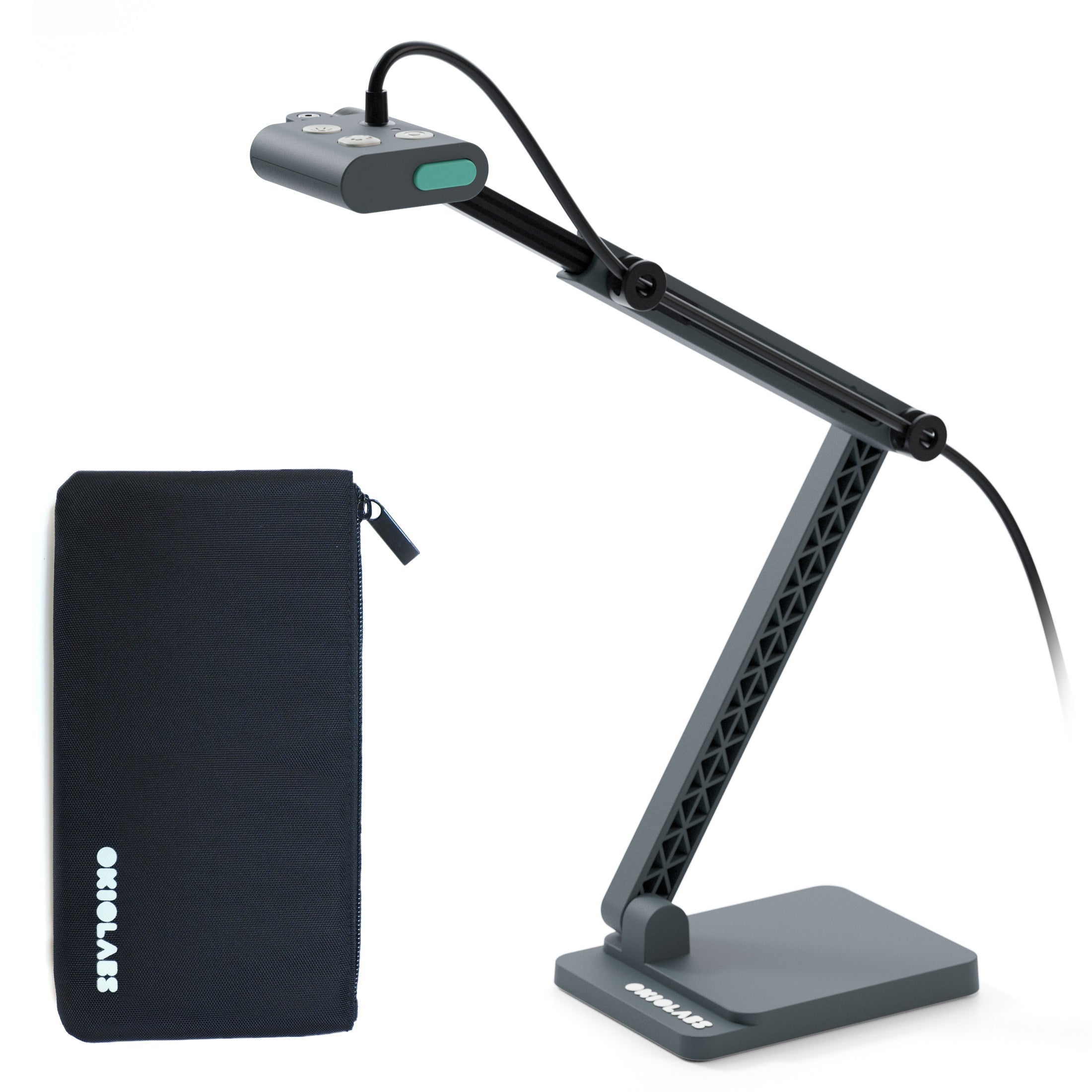 (2023) OKIOCAM S2 Pro 12MP Document Camera with LED Light & Microphone  (USB-A/USB-C)