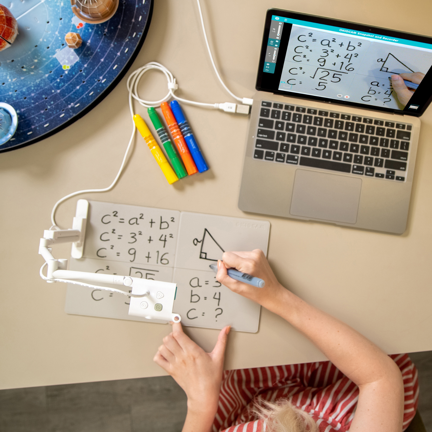 OKIOCAM T Plus 5MP USB Document Camera with Dry-erase board and Marker