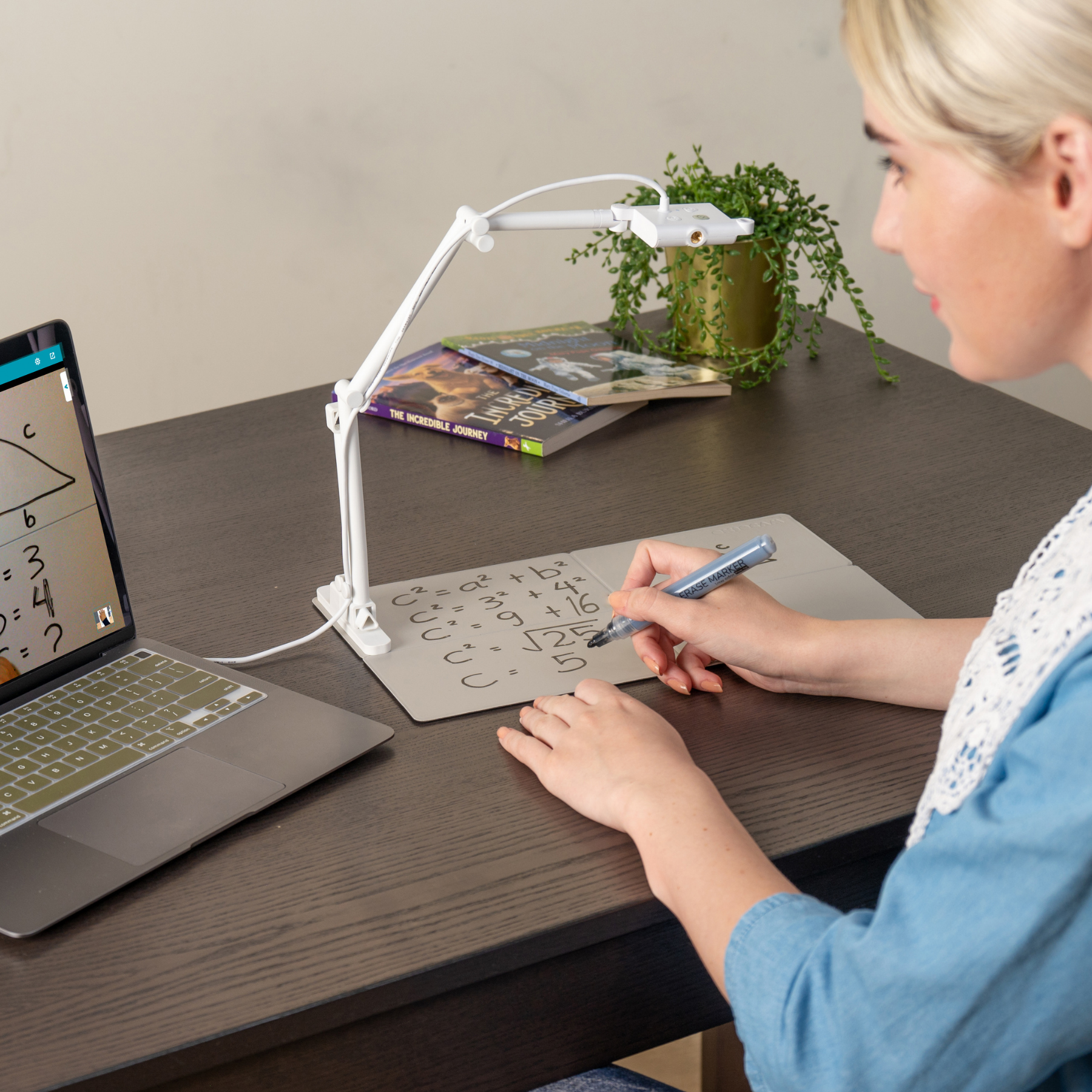 OKIOCAM T Plus 5MP USB Document Camera with Dry-erase board and OKIOCAM T Plus 5MP USB Document Camera with Dry-erase board and